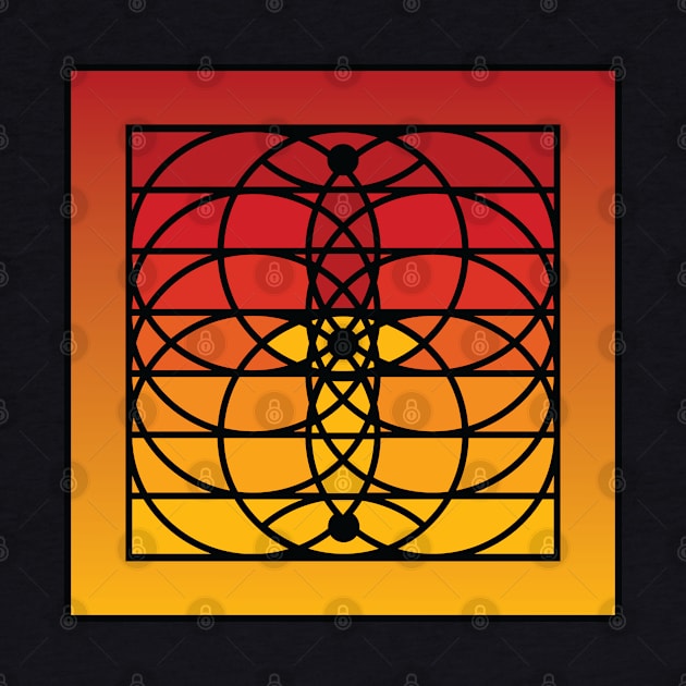 Doc Labs - Third Eye / Awakening (Geometric Art / Meditation / Yoga) - Version 2 - (Orange/Red) by Doc Labs